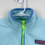 Load image into Gallery viewer, Vineyard Vines Girls' Harbor Fleece Glow 1/2 Zip Crystal Blue Heather M 10-12
