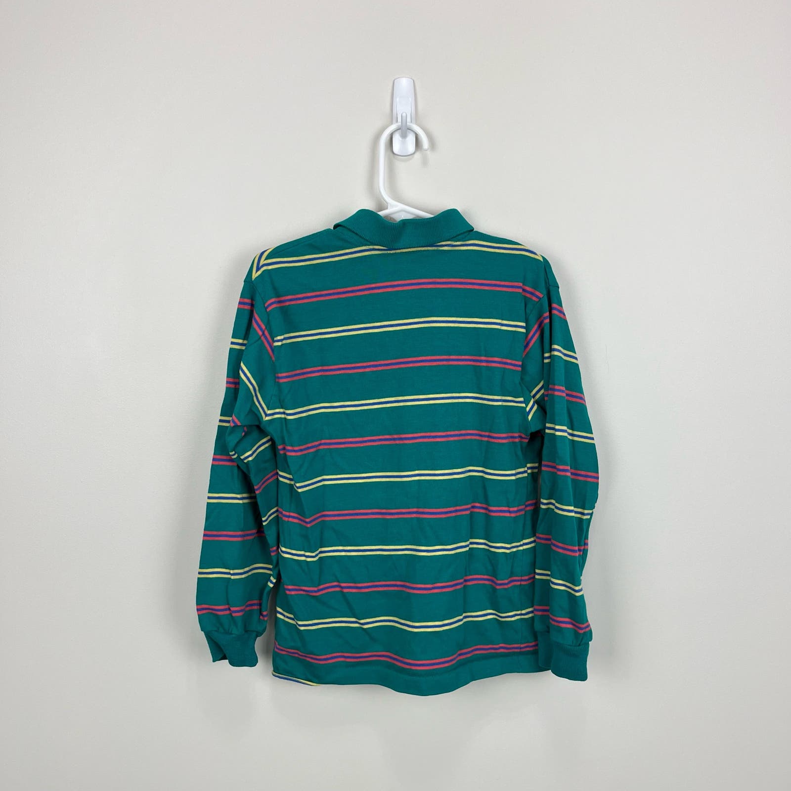 Vintage Gant Striped Long Sleeve Polo Shirt