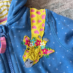 Load image into Gallery viewer, Mini Boden Applique Hoodie &amp; Leggings Set Elizabethan Blue Peeping Animals 2-3
