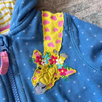 Load image into Gallery viewer, Mini Boden Applique Hoodie &amp; Leggings Set Elizabethan Blue Peeping Animals 2-3
