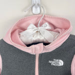Load image into Gallery viewer, The North Face Girls Glacier Full Zip Fleece Hoodie Jacket Pink Gray 3-6 Months
