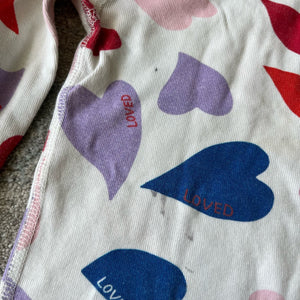 Hanna Andersson Loved Heart Print Pajamas 90 cm 3T