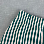 Load image into Gallery viewer, Vintage Green and White Striped Shorts 12 Months NWT
