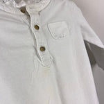 Load image into Gallery viewer, Janie and Jack Baby Henley Long Sleeve Bodysuit Jet Ivory 6-12 Months
