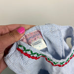 Load image into Gallery viewer, Vintage Samara Blue Gingham Stripe Cherry Dress 2T
