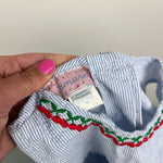 Load image into Gallery viewer, Vintage Samara Blue Gingham Stripe Cherry Dress 2T
