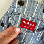 Load image into Gallery viewer, Vintage OshKosh B'gosh Blue Striped Beach Dog Overalls 3-6 Months USA
