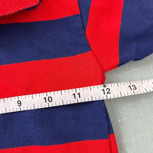 Vintage b.o.g. Red and Blue Striped Polo Shirt 10 USA