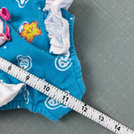 Load image into Gallery viewer, Baby Buns Blue Ruffle Fish Bathing Suit 3-6 Months
