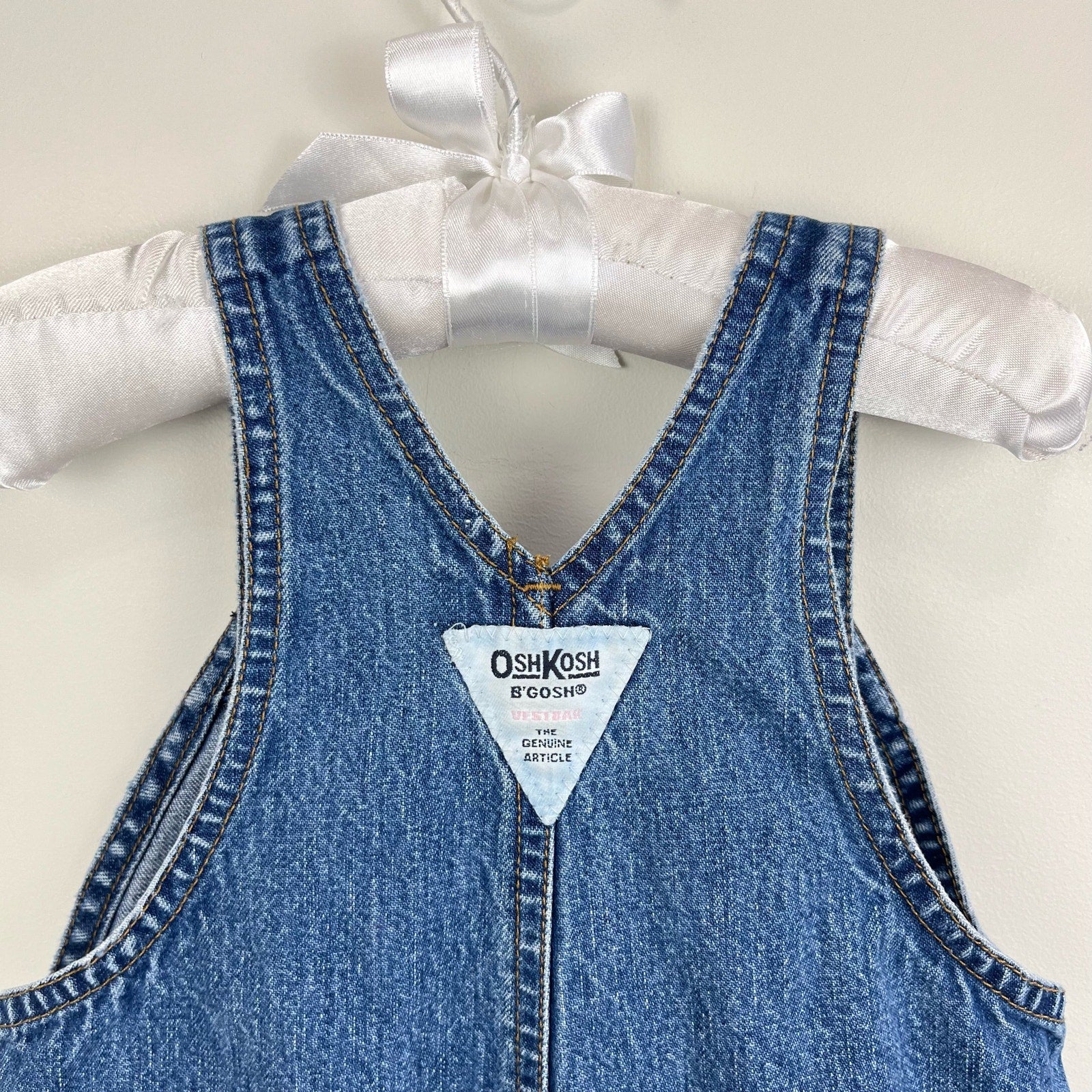 Vintage OshKosh B'gosh Blue Jean Overalls 18 Months