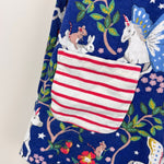 Load image into Gallery viewer, Mini Boden Blue Enchanted Unicorn Jersey Pocket Tunic Dress 6-7
