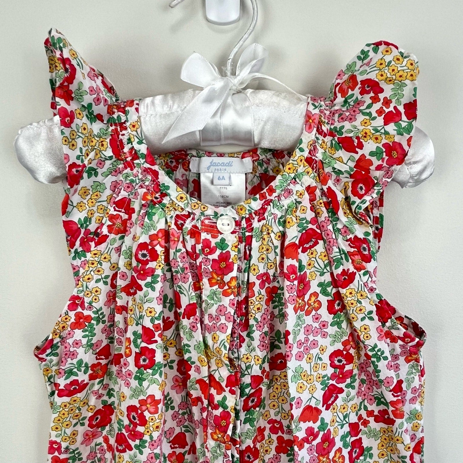 Jacadi Paris Floral Ruffle Romper 6