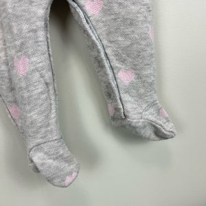 Mayoral Baby Gray Heart Footie 4-6 Months