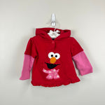 Load image into Gallery viewer, Vintage Y2K Sesame Street Red Pink Elmo Hoodie 18 Months
