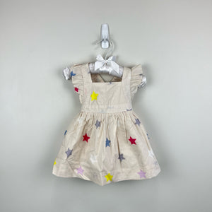 Gap Baby Print Apron Flutter Dress Stars 3-6 Months NWT