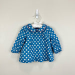 Load image into Gallery viewer, Mini Boden Blue Polka Dot Tunic 3-6 Months
