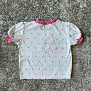 Vintage Health-tex Pink Polka Dot Flower Outfit 3T USA