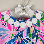 Load image into Gallery viewer, Lilly Pulitzer Girls Dominique Infant Shift Dress Gecko Green Tiger Sunrise 3-6 Months
