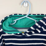 Load image into Gallery viewer, Mini Boden Navy &amp; White Stripe Towelling Throw-On 5-6

