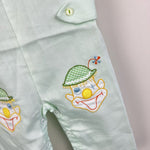 Load image into Gallery viewer, Vintage Cradle Togs Green Clown Romper 0-6 Months
