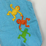 Load image into Gallery viewer, Vintage Mulberry Street Reversible Blue Jon Jon Romper 9 Months
