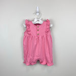 Load image into Gallery viewer, Kissy Kissy "Kissy Love" Pink Ruffle Short Playsuit Romper 12-18 Months
