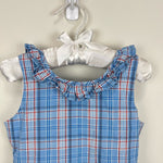 Load image into Gallery viewer, Papo d&#39;Anjo Blue Plaid Ruffle Dress 3T
