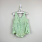 Load image into Gallery viewer, Vintage Cradlecraft Green Seersucker Stripe Applique Caterpillar Romper 24 Months
