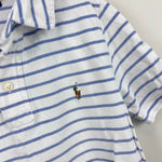 Load image into Gallery viewer, Ralph Lauren Blue &amp; White Striped Polo Shirt S 8
