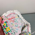 Load image into Gallery viewer, Mini Boden Long Sleeve Floral Ruffle Collar Shirt 12-18 Months
