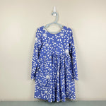 Load image into Gallery viewer, Hanna Andersson Long Sleeve Dress with Pockets Abstract Snowflakes 120 cm 6-7
