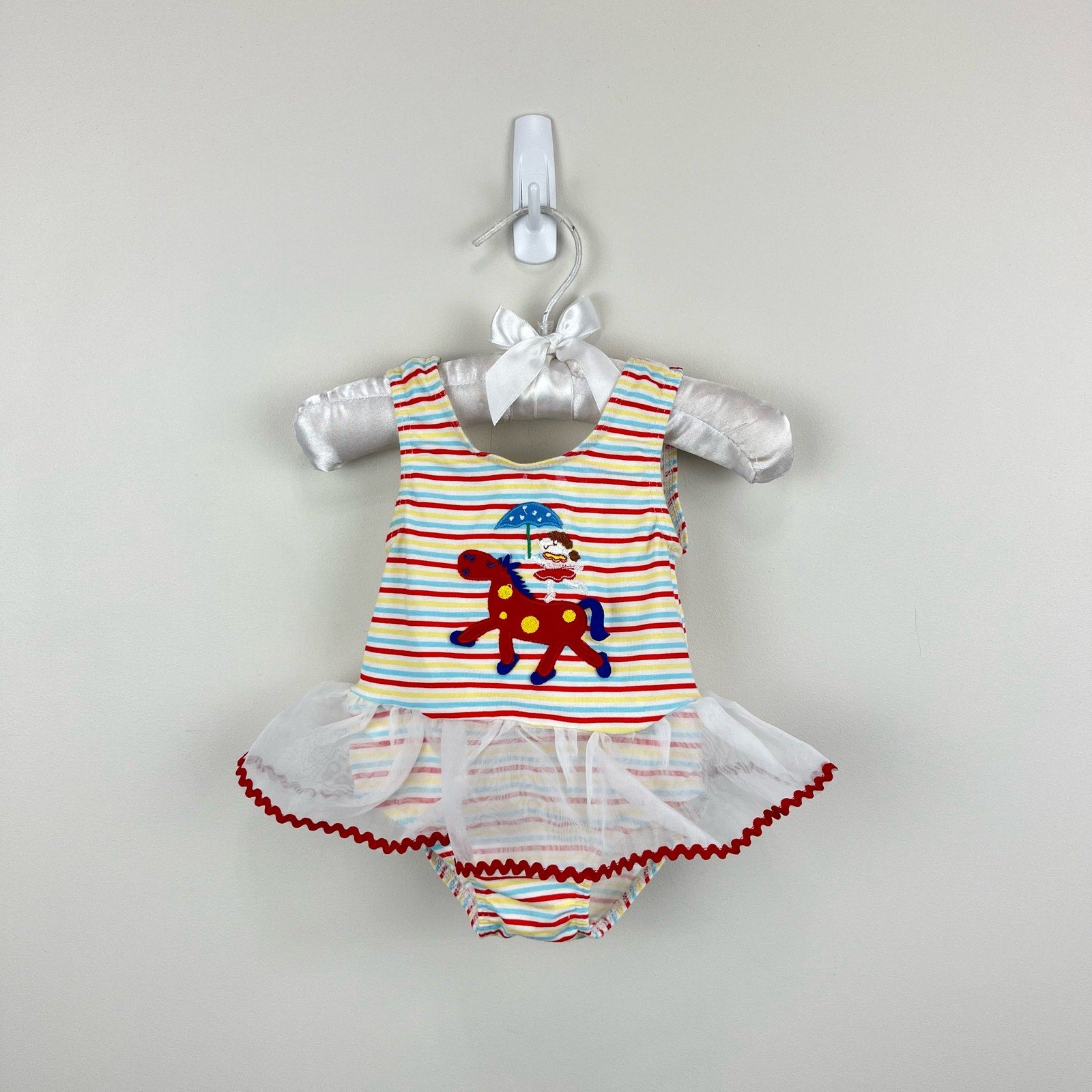 Big Fish by Sweet Potatoes Striped Circus Ruffle Bathing Suit 6 Months