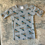 Load image into Gallery viewer, Hanna Andersson Gray Iguana HannaJams Short John Pajama Set 140 cm 10
