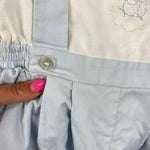 Load image into Gallery viewer, Vintage Rosey Kids Embroidered Blue White Outfit 24 Months
