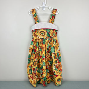 Vintage Nanook Sleeveless Sunflower Dress 6 USA