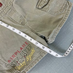 Load image into Gallery viewer, Vintage OshKosh B'gosh Olive Green Khaki Airplane Shortalls 18 Months

