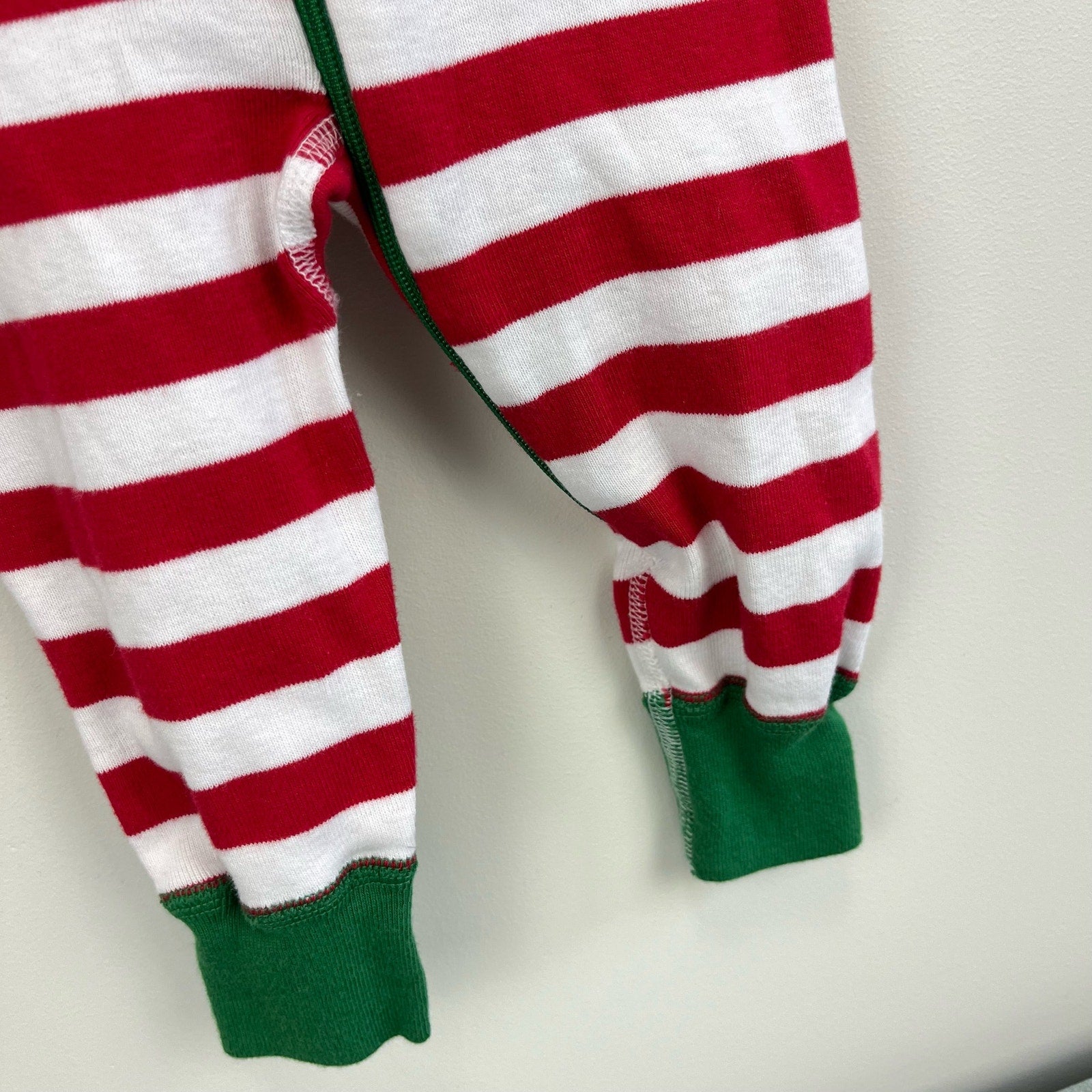 Hanna Andersson Red and White Striped Pajamas 75 cm 12-18 Months