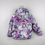 Load image into Gallery viewer, The North Face Girls Reversible Perrito Jacket Peak Purple Terrain Multi-Print 4T
