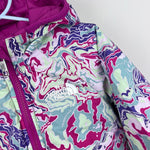 Load image into Gallery viewer, The North Face Girls Reversible Perrito Jacket Peak Purple Terrain Multi-Print 4T
