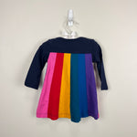 Load image into Gallery viewer, Hanna Andersson Girls Rainbow Stripe Dress 75 cm 12-18 Months
