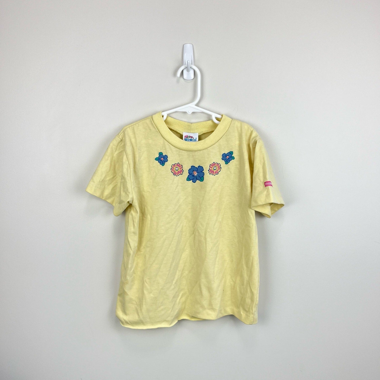 Vintage OshKosh B'gosh Yellow Flower Tee 6 USA