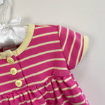 Load image into Gallery viewer, Hanna Andersson Pink &amp; Yellow Striped Dress 60 cm (3-6 Months)
