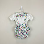 Load image into Gallery viewer, Vintage All Mine Floral Ruffle Shortall Romper Set 24 Months
