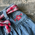 Load image into Gallery viewer, Vintage OshKosh B'gosh Blue Jean Flower Skirt 4T USA
