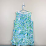 Load image into Gallery viewer, Lilly Pulitzer Girls Little Little Classic Shift Dress Hyda Blue Dandy Lions 10
