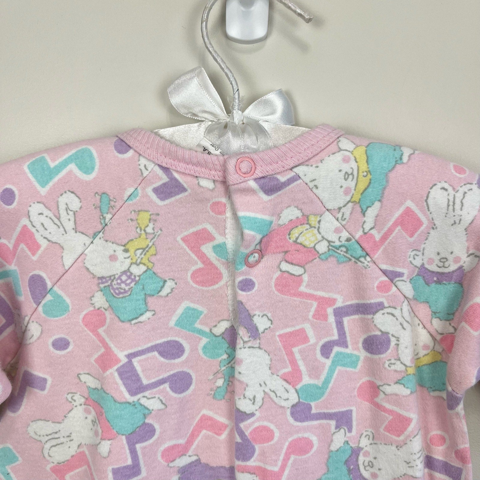 Vintage Soupcon Musical Bunny Romper 6-9 Months USA