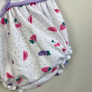 Vintage Baby Kisses Fruit Romper 3-6 Months