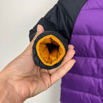 Load image into Gallery viewer, L.L. Bean Infants’ Ultralight 650 Down Bunting Snowsuit Purple Black 3-6 Months
