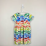 Load image into Gallery viewer, Mini Boden Rainbow Animals Fun Jersey Dress 6-7
