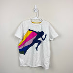 Load image into Gallery viewer, Mini Boden Short Sleeve Graphic T-Shirt Rainbow Run 11-12
